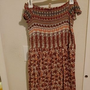 Off the shoulder boho dress